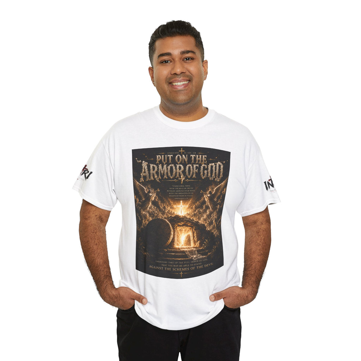 Armor of God T-Shirt — "God Is Not Done With You" Christian Faith Tee