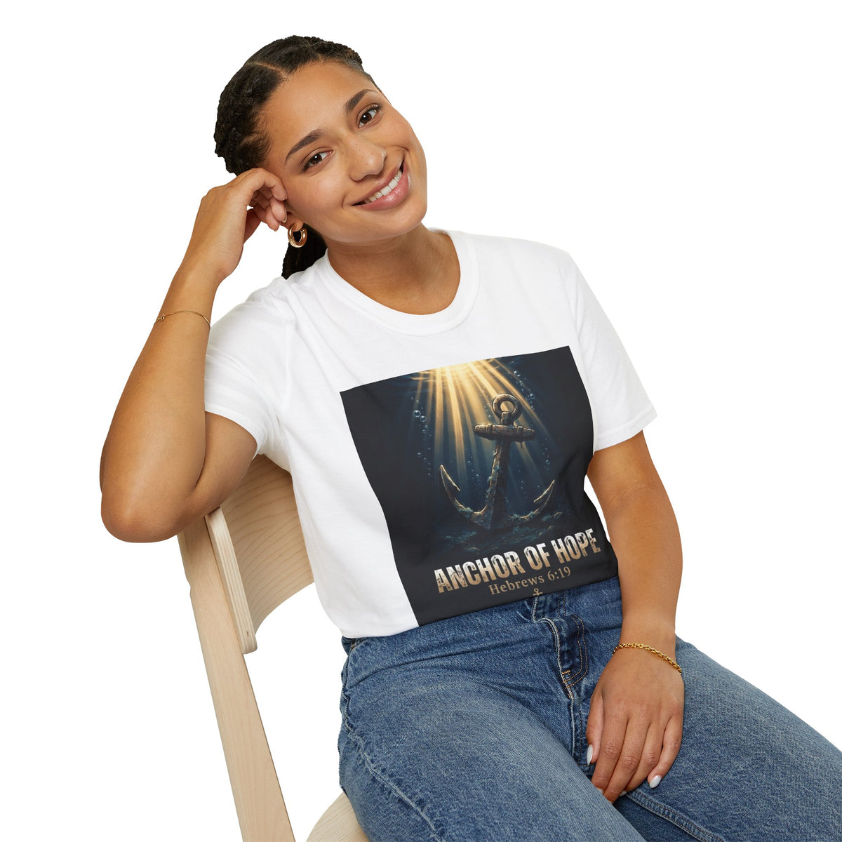 Anchor of Hope T-Shirt — Inspirational Anchor Design (Hebrews 6:19)