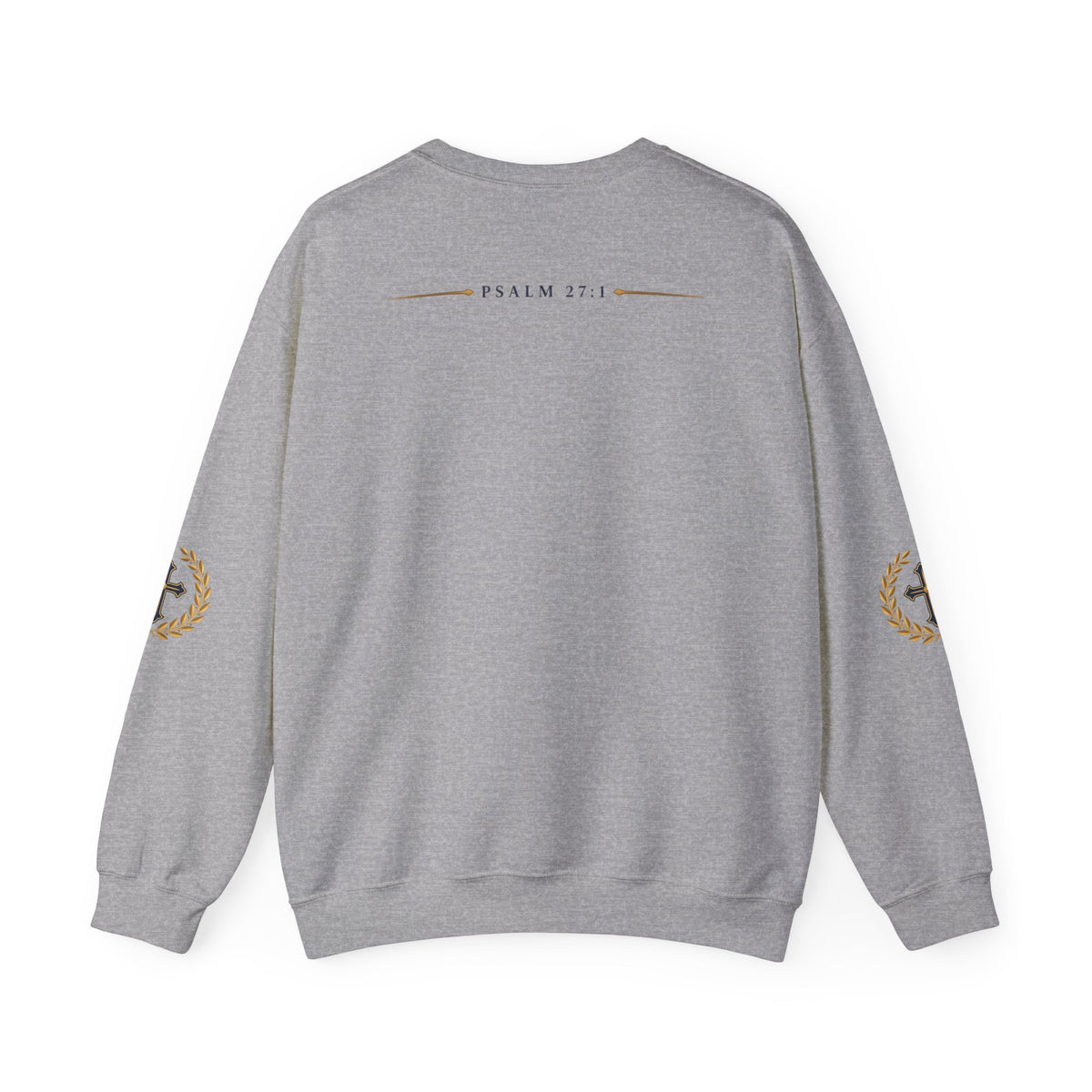 Psalm 27 Crewneck Sweatshirt — "The Lord Is My Light" Christian Cross Pullover