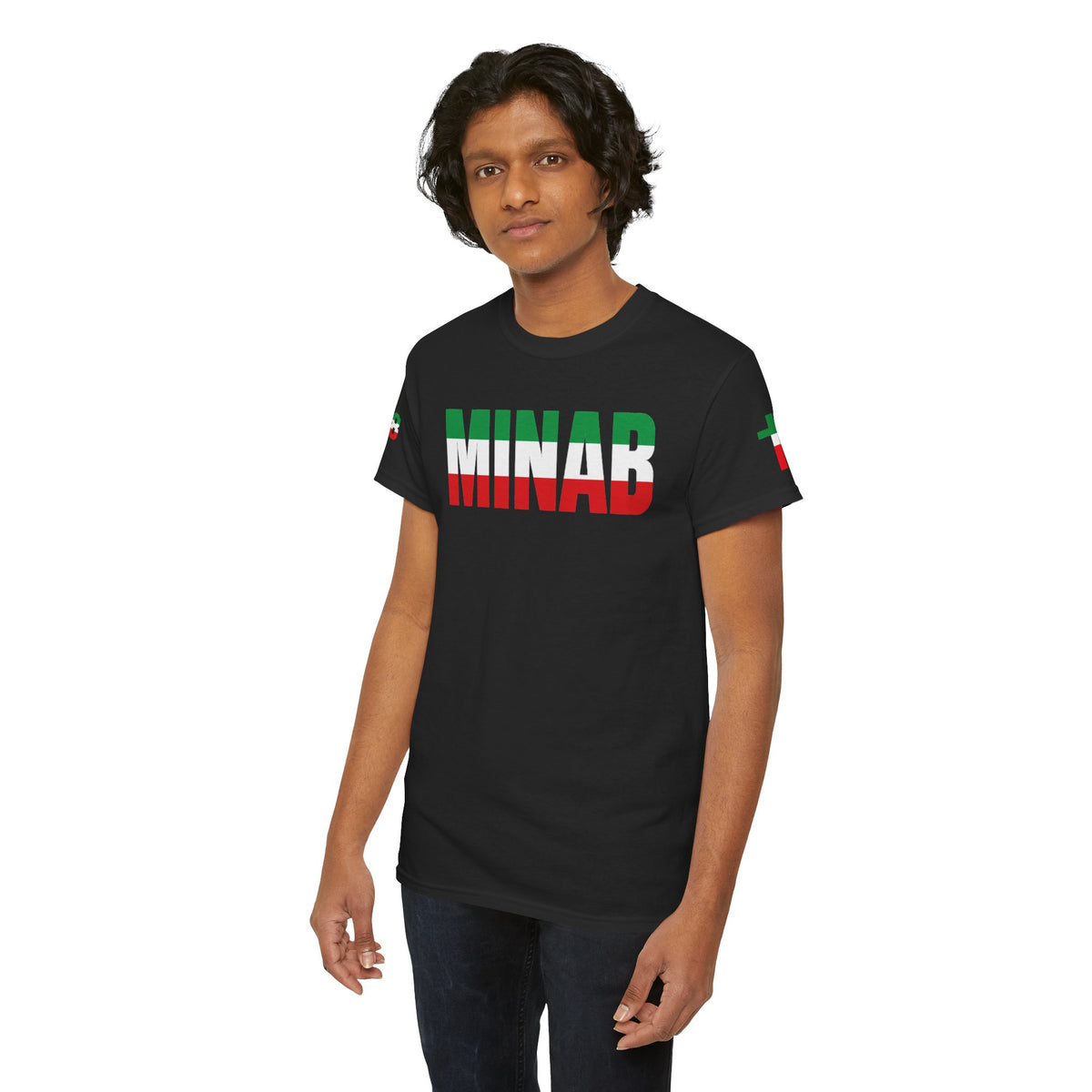 MINAB - Flag Graphic Tee — '168' Back Number Casual T‑Shirt