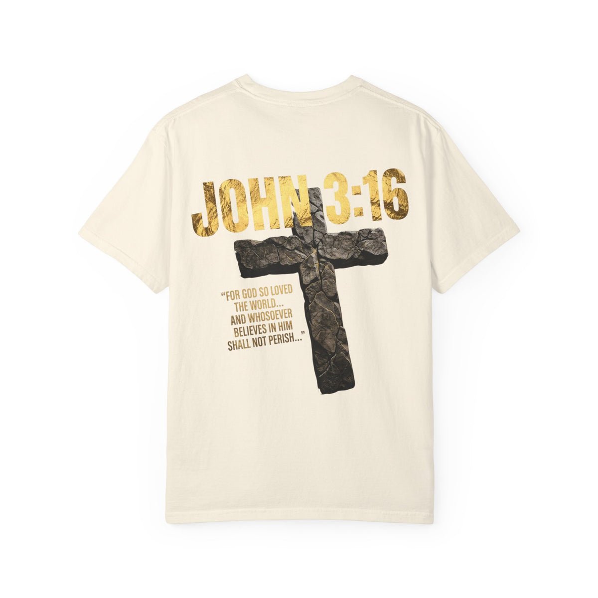 John 3:16 Cross T-Shirt — Christian Faith Scripture Tee