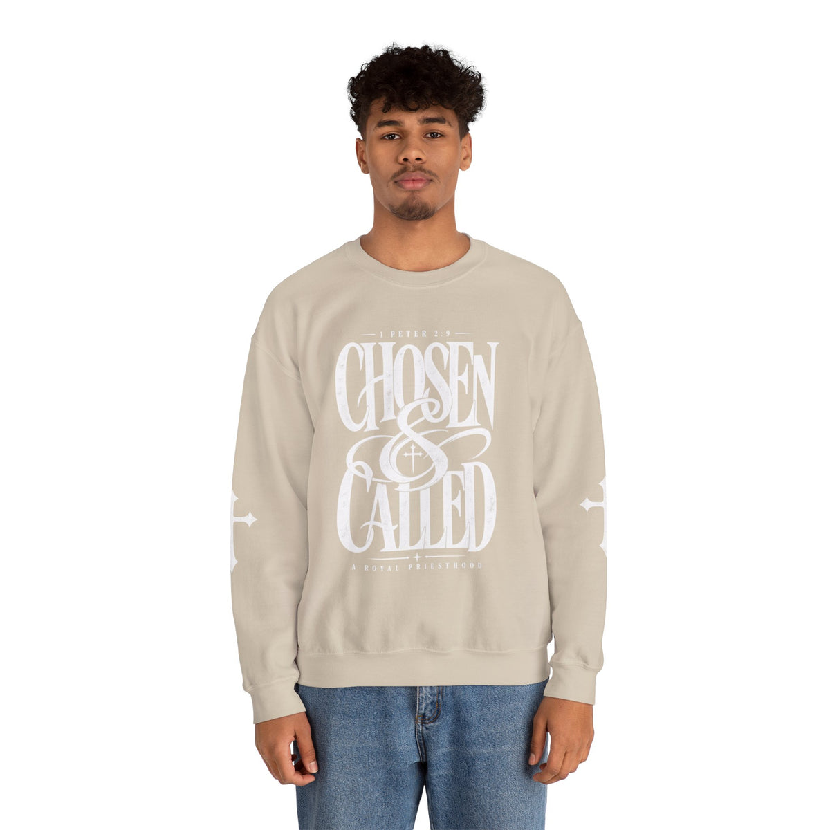 Chosen & Called Crewneck Sweatshirt — Christian Faith Apparel, 'A Royal Priesthood' Gospel Pullover