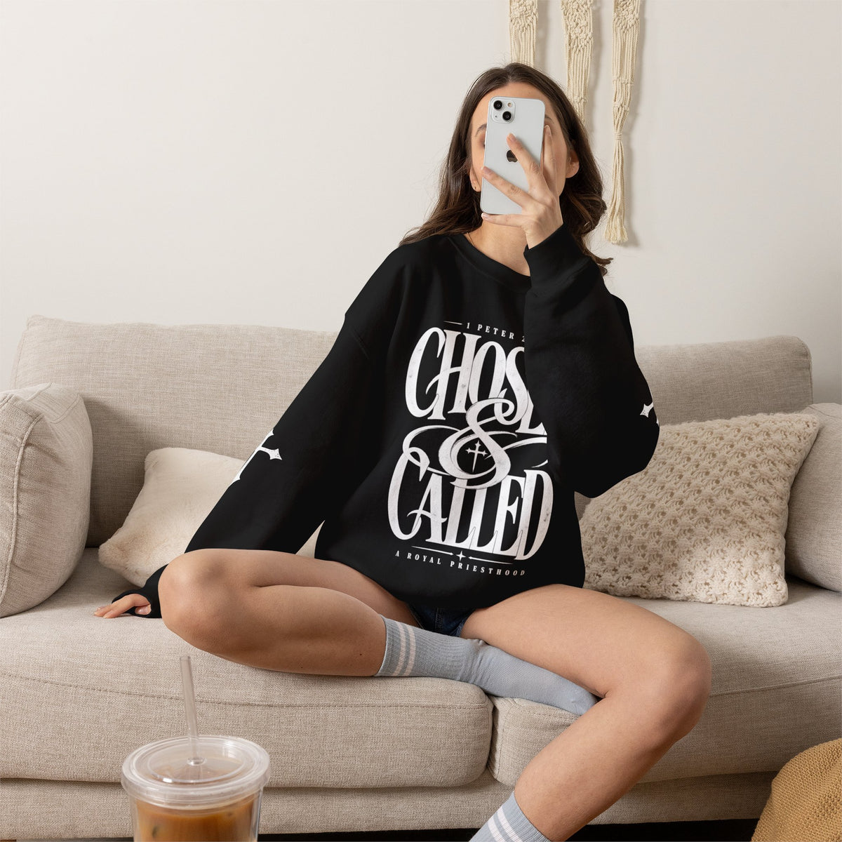 Chosen & Called Crewneck Sweatshirt — Christian Faith Apparel, 'A Royal Priesthood' Gospel Pullover