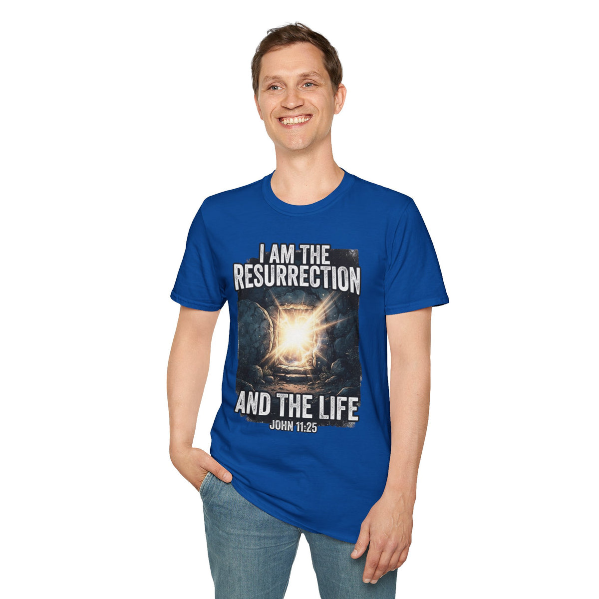 I Am The Resurrection T-Shirt — John 11:25 Christian Easter Tee