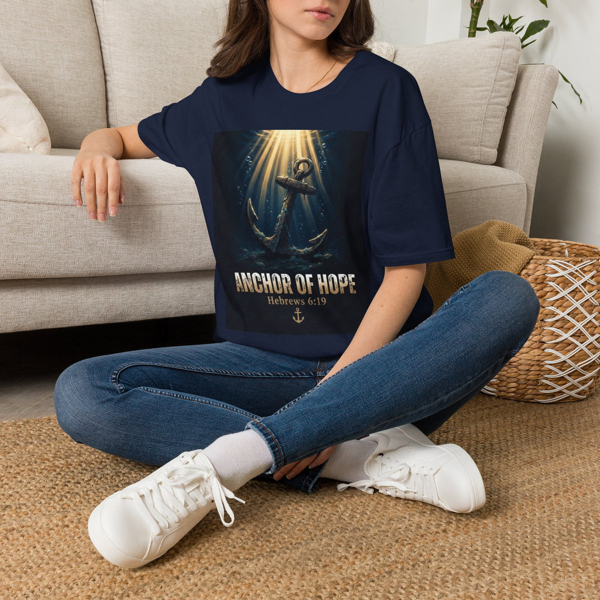 Anchor of Hope T-Shirt — Inspirational Anchor Design (Hebrews 6:19)