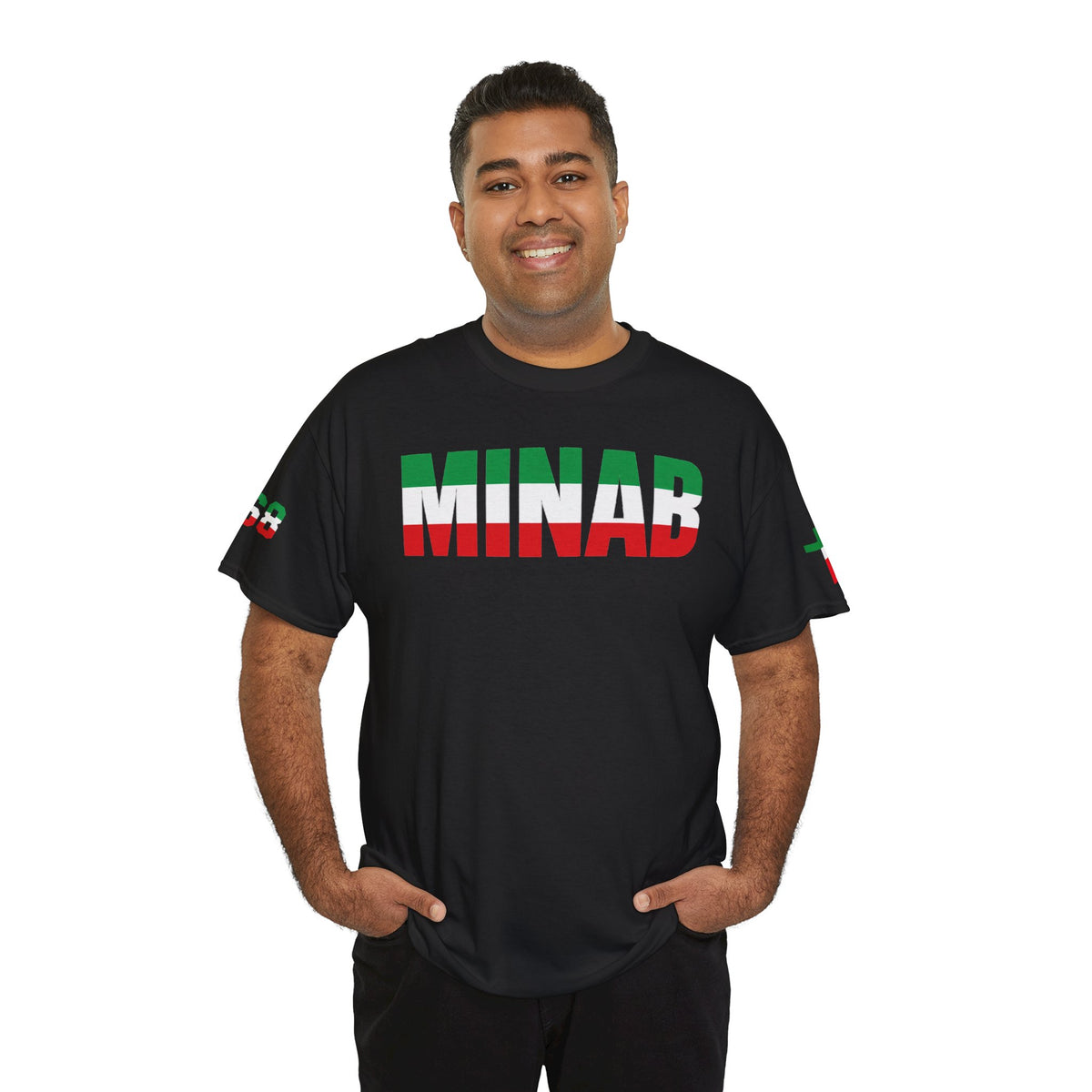 MINAB - Flag Graphic Tee — '168' Back Number Casual T‑Shirt