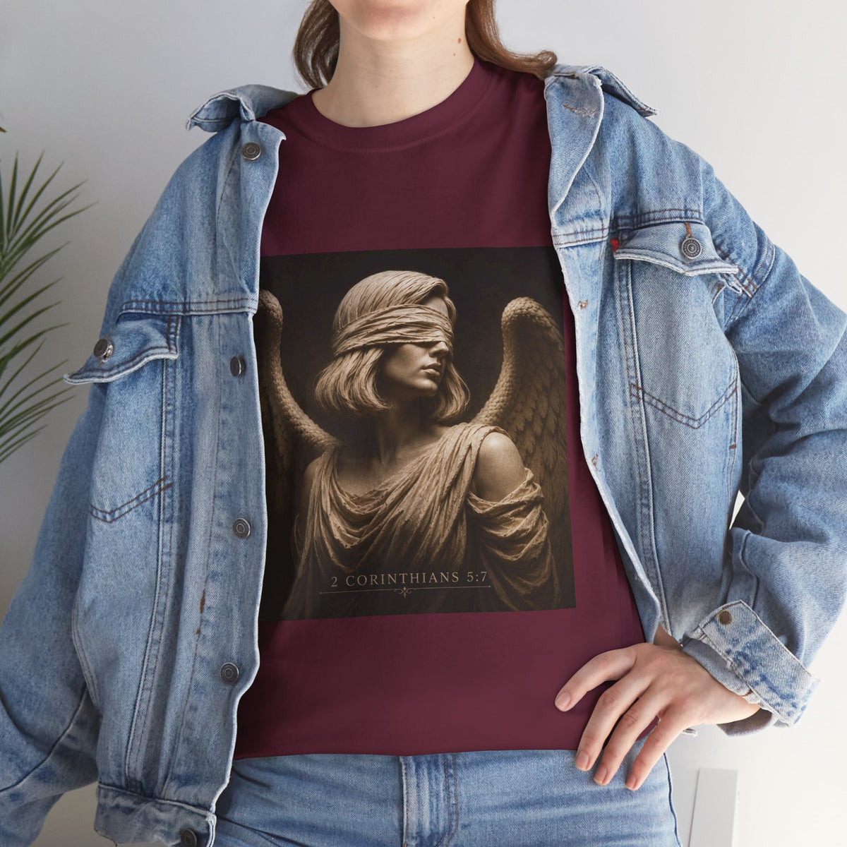 Angel Graphic Tee — "Walk by Faith, Not by Sight" Inspirational T‑Shirt