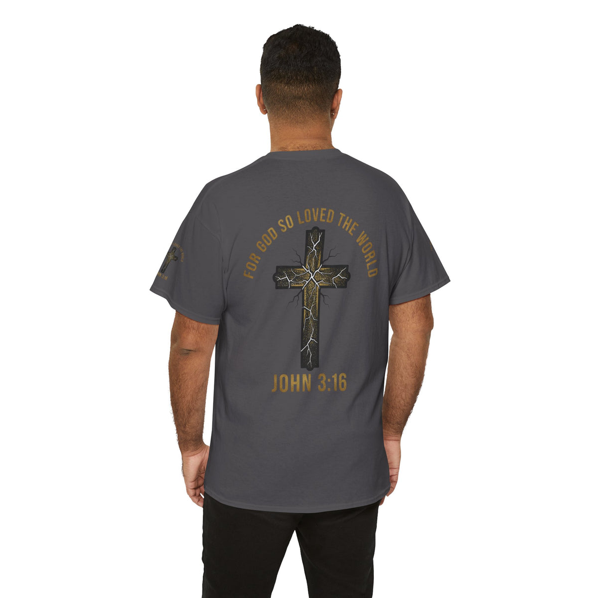 John 3:16 Cross T-Shirt — "For God So Loved the World" Christian Tee