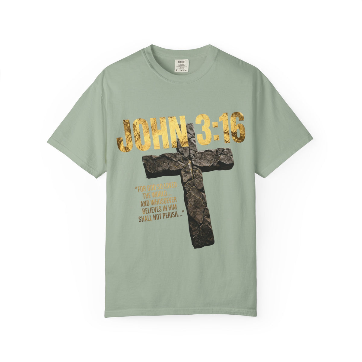 John 3:16 Cross T-Shirt — Christian Faith Scripture Tee