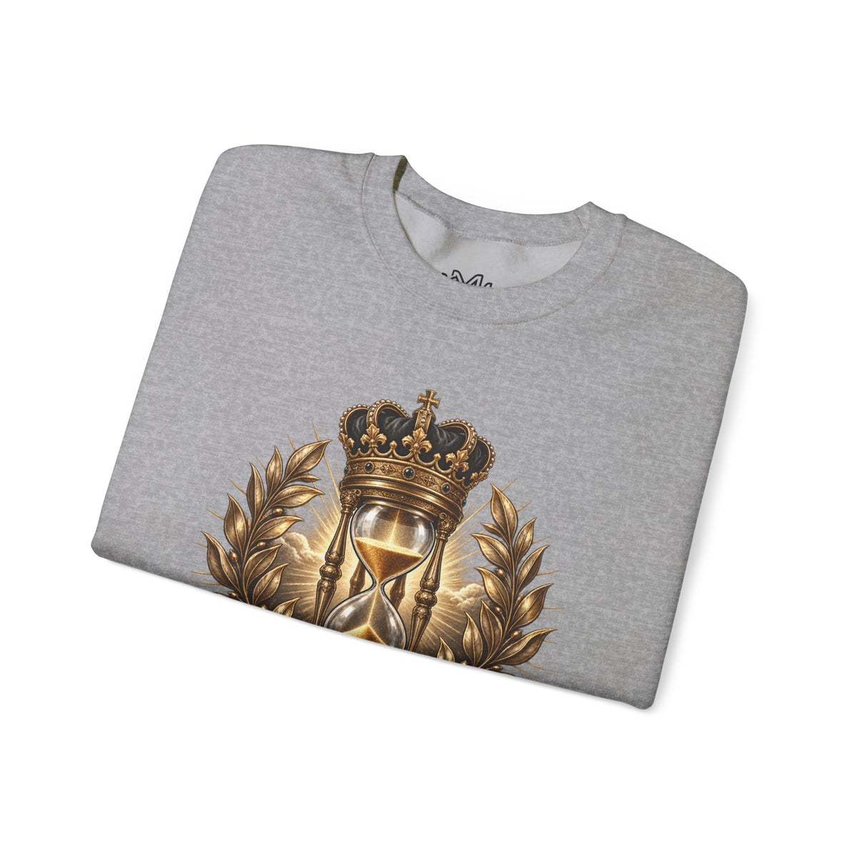 In His Time Crewneck Sweatshirt – Inspirational Christian Scripture Hourglass Design