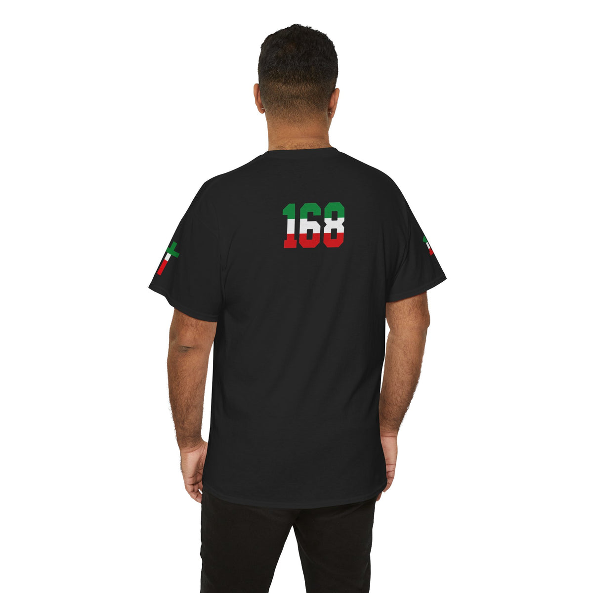 MINAB - Flag Graphic Tee — '168' Back Number Casual T‑Shirt
