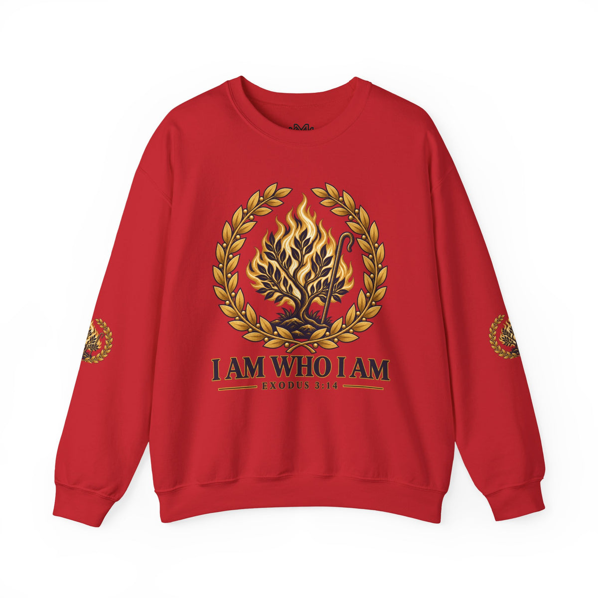 Crewneck Sweatshirt — "I Am Who I Am" Exodus 3:14 Inspirational Pullover
