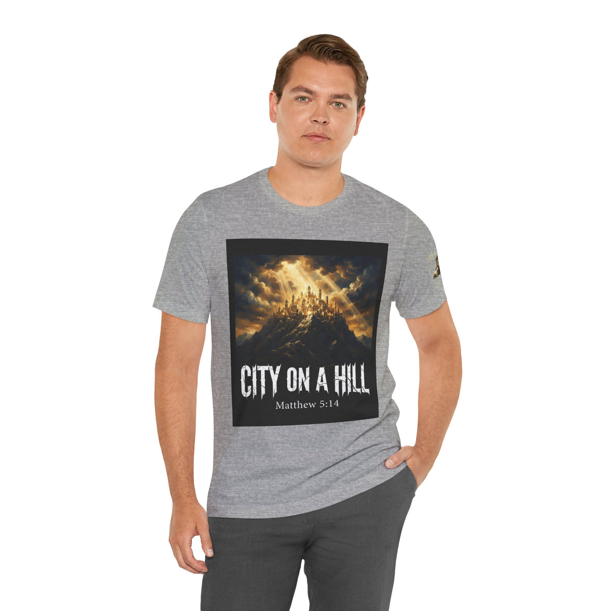 City on a Hill T-Shirt — Matthew 5:14 Christian Faith Tee
