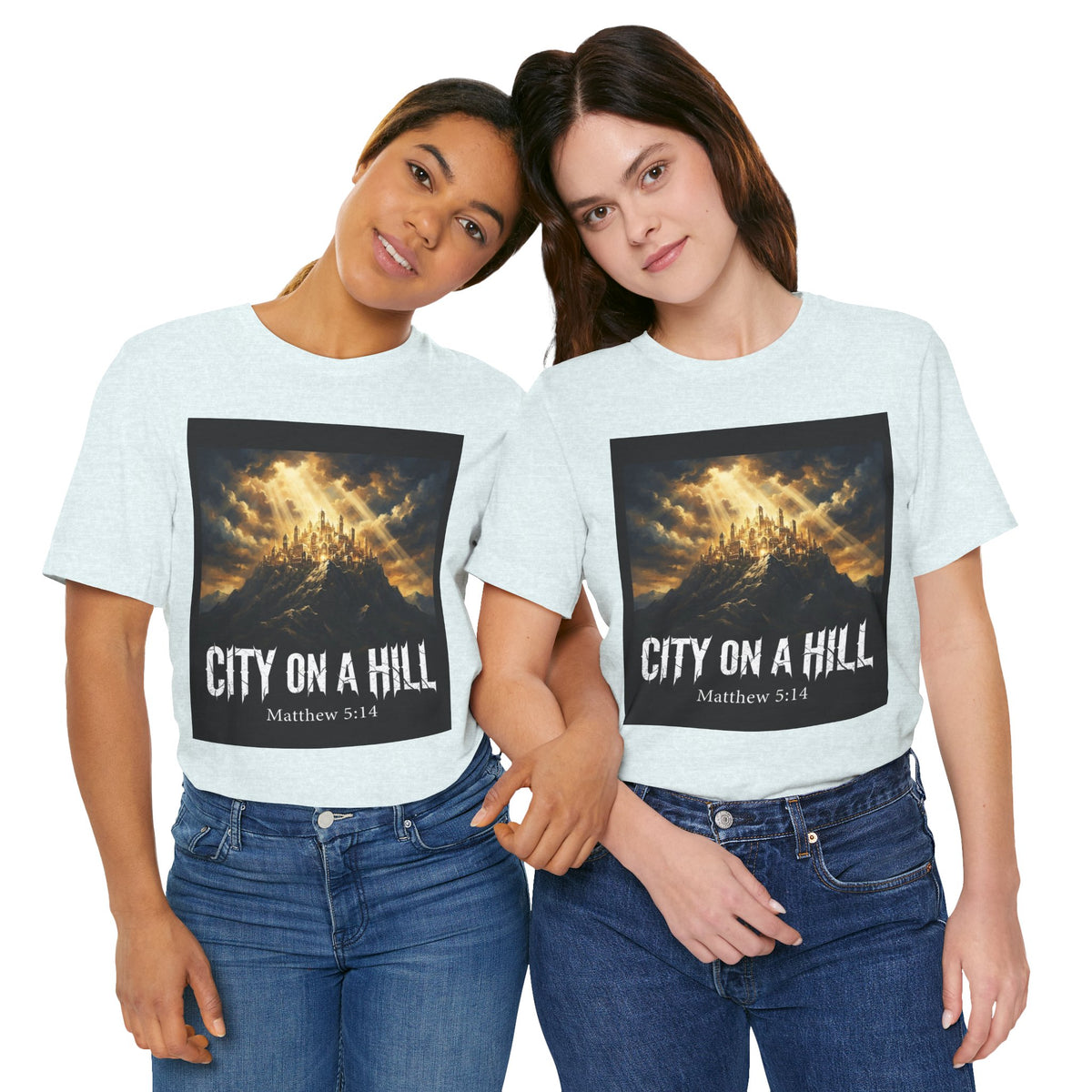 City on a Hill T-Shirt — Matthew 5:14 Christian Faith Tee