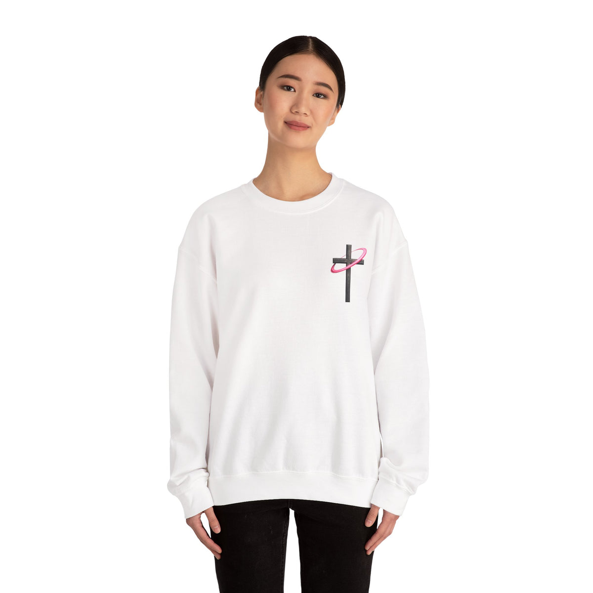 Christian Crewneck Sweatshirt — “With God All Things Are Possible” Inspirational Pullover