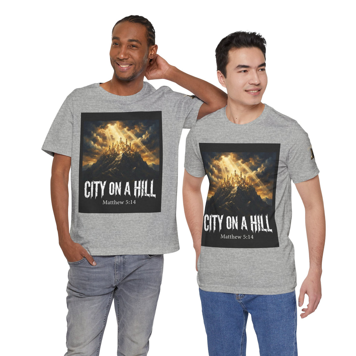 City on a Hill T-Shirt — Matthew 5:14 Christian Faith Tee