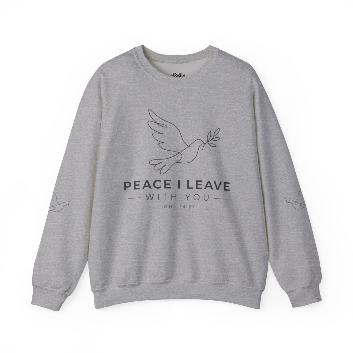 Peace I Leave Crewneck Sweatshirt — Dove & John 14:27 Inspirational Sweatshirt