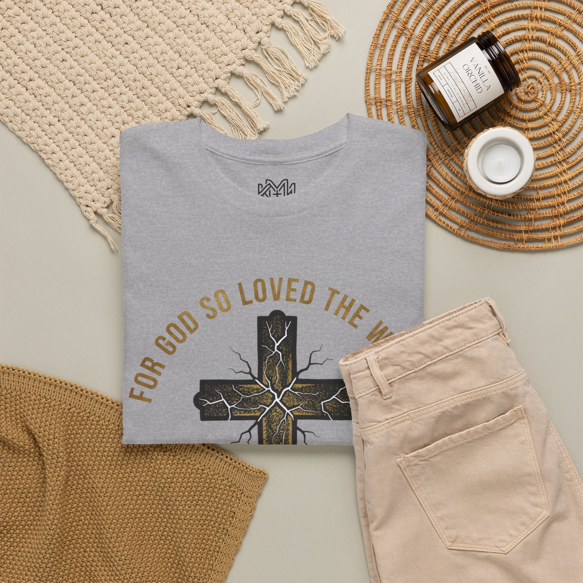 John 3:16 Cross T-Shirt — "For God So Loved the World" Christian Tee