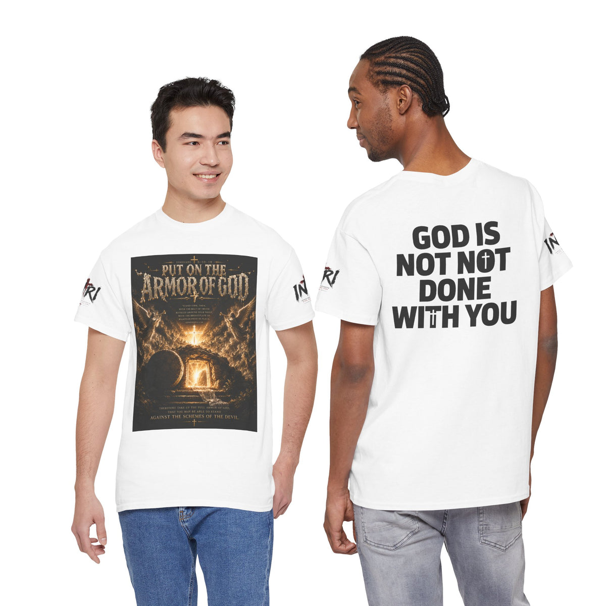 Armor of God T-Shirt — "God Is Not Done With You" Christian Faith Tee