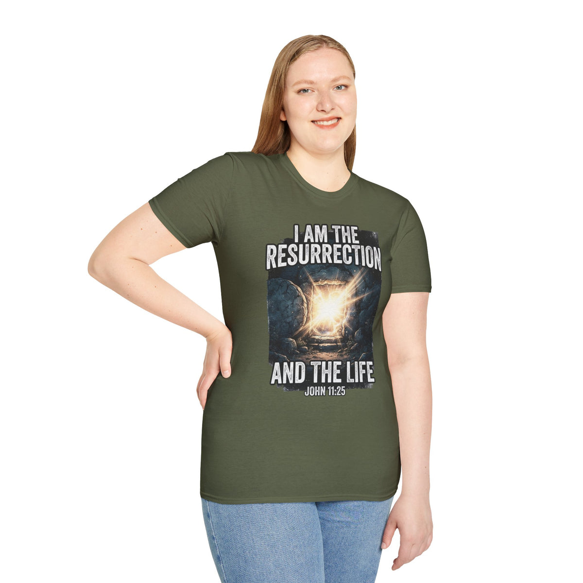 I Am The Resurrection T-Shirt — John 11:25 Christian Easter Tee