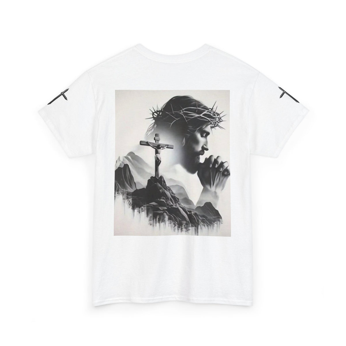 Christian Son & Heir T-Shirt — 'Adopted by Grace' Faith Tee with Jesus Prayer Design