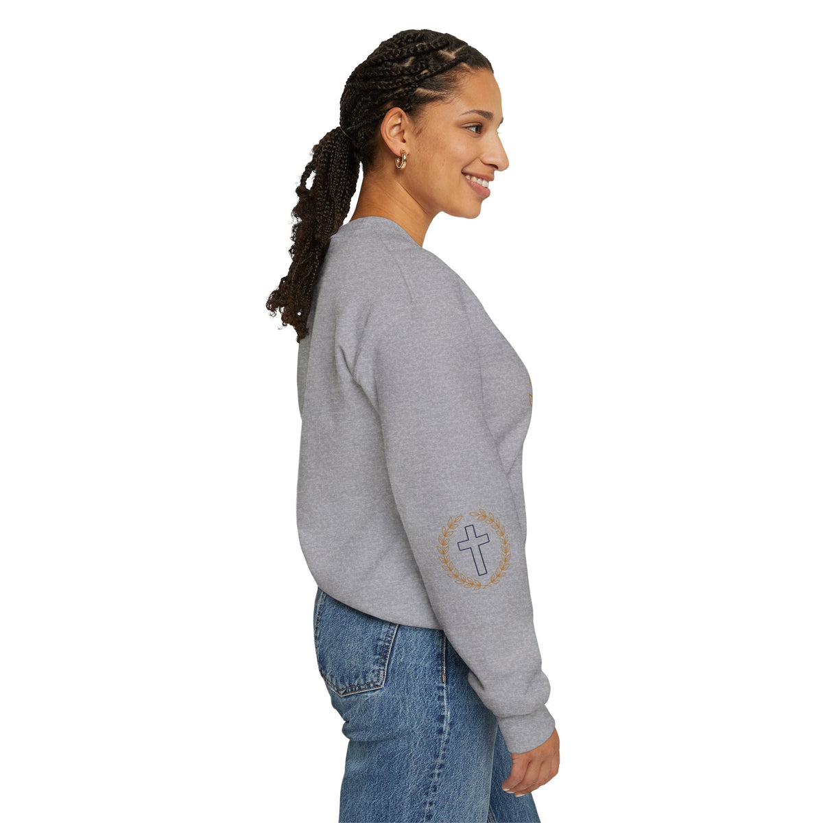 Agape Cross Crewneck Sweatshirt — Christian Faith Pullover