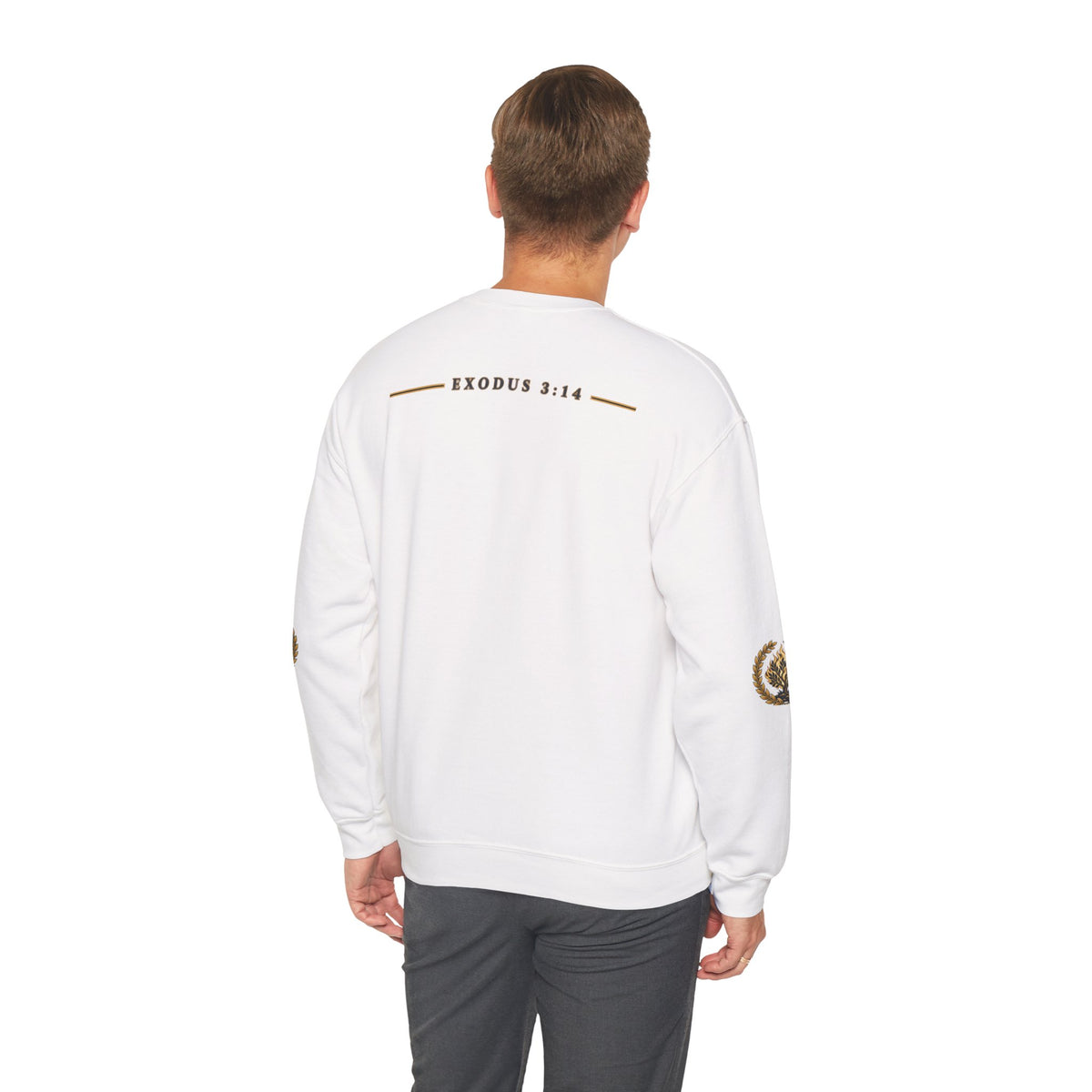 Crewneck Sweatshirt — "I Am Who I Am" Exodus 3:14 Inspirational Pullover