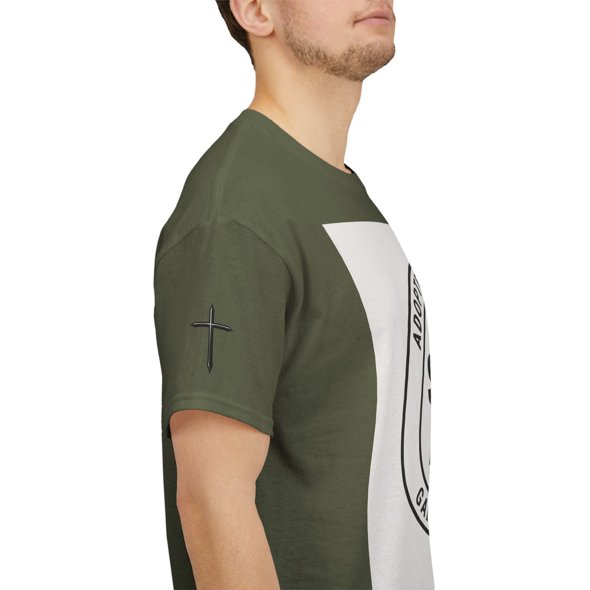 Christian Son & Heir T-Shirt — 'Adopted by Grace' Faith Tee with Jesus Prayer Design