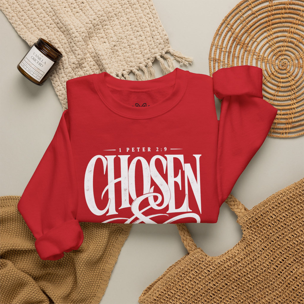 Chosen & Called Crewneck Sweatshirt — Christian Faith Apparel, 'A Royal Priesthood' Gospel Pullover