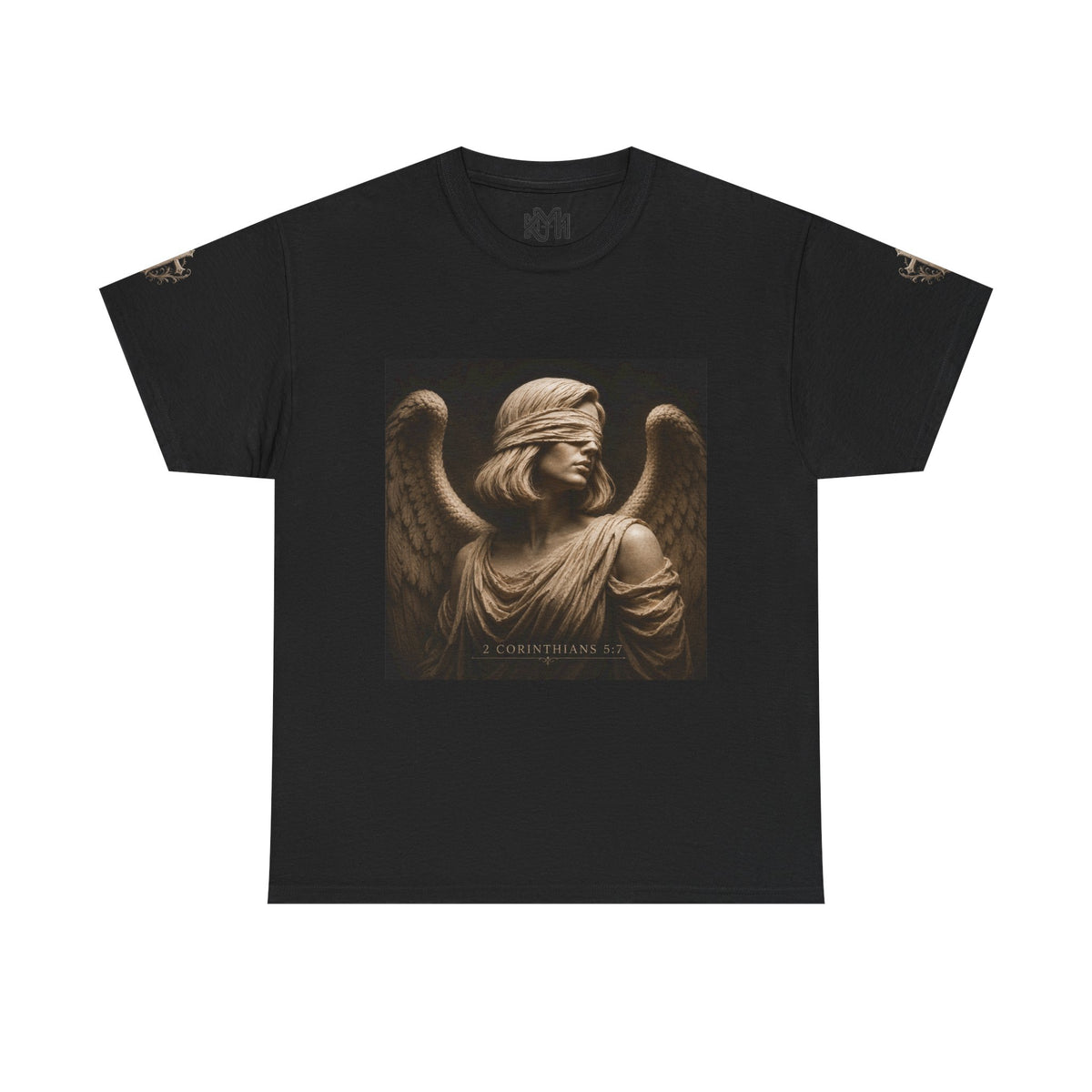 Angel Graphic Tee — "Walk by Faith, Not by Sight" Inspirational T‑Shirt