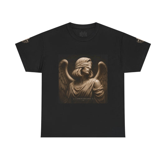 Angel Graphic Tee — "Walk by Faith, Not by Sight" Inspirational T‑Shirt