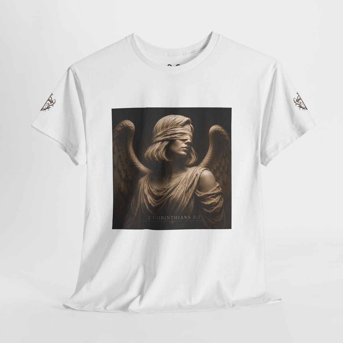 Angel Graphic Tee — "Walk by Faith, Not by Sight" Inspirational T‑Shirt