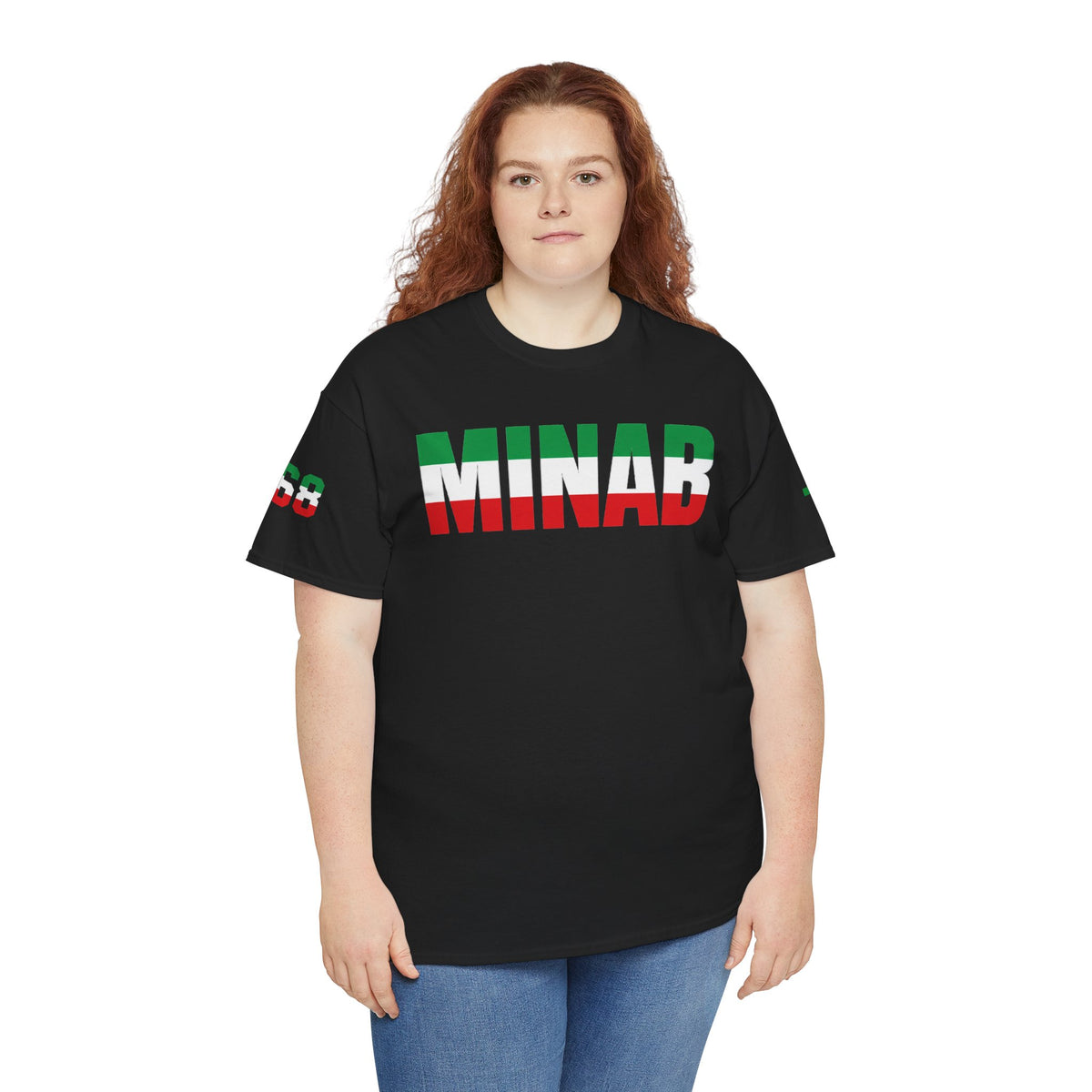 MINAB - Flag Graphic Tee — '168' Back Number Casual T‑Shirt