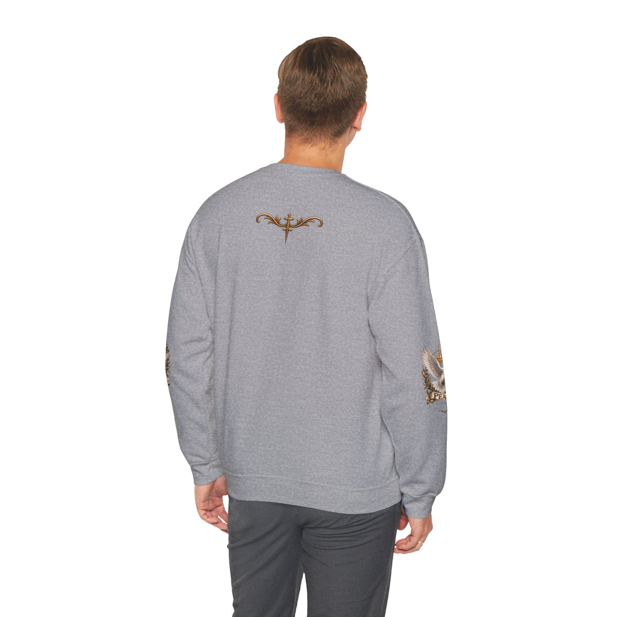 Peace Dove Crewneck Sweatshirt — Religious Christian Dove & Olive Branch Pullover