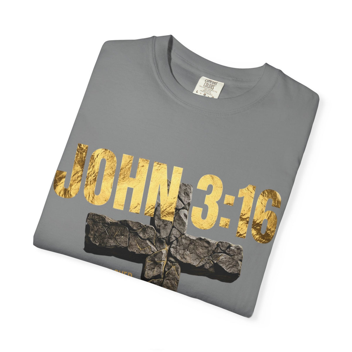 John 3:16 Cross T-Shirt — Christian Faith Scripture Tee