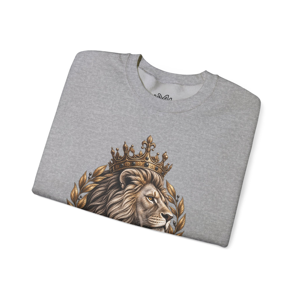 Strength Lion Crewneck Sweatshirt — Psalm 28:7 Inspirational Pullover