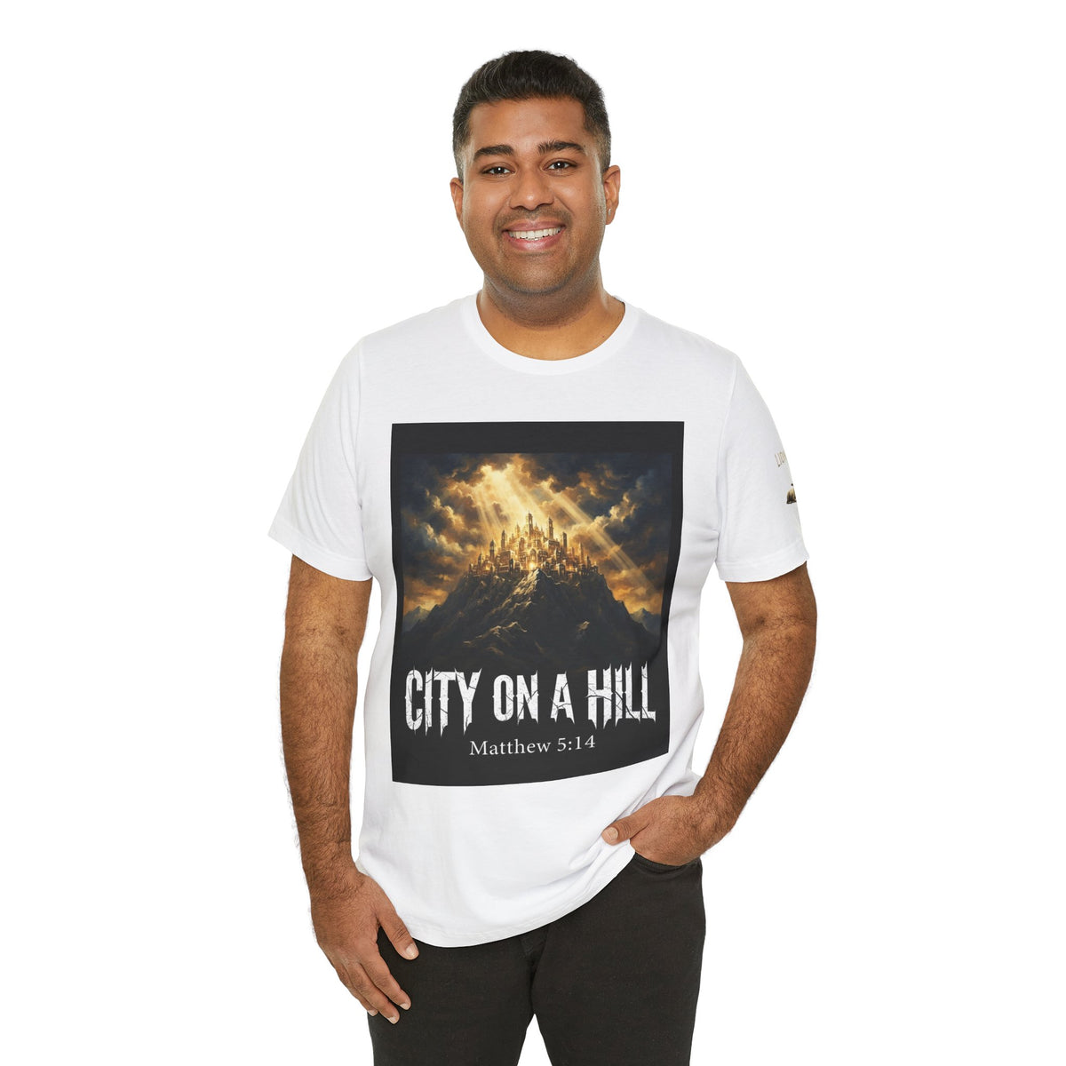 City on a Hill T-Shirt — Matthew 5:14 Christian Faith Tee