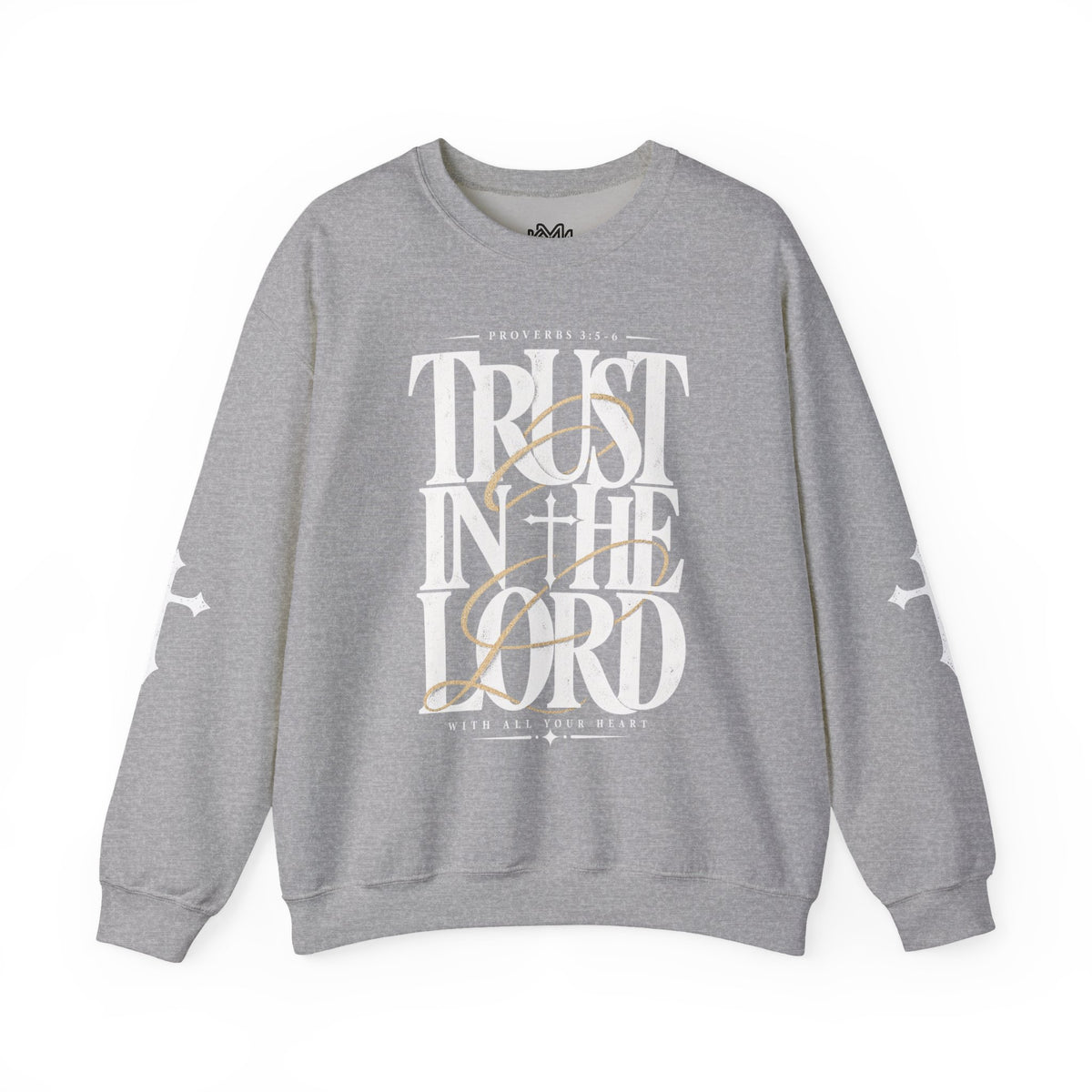 Trust in the Lord Crewneck Sweatshirt — Proverbs 3:5-6 Christian Pullover
