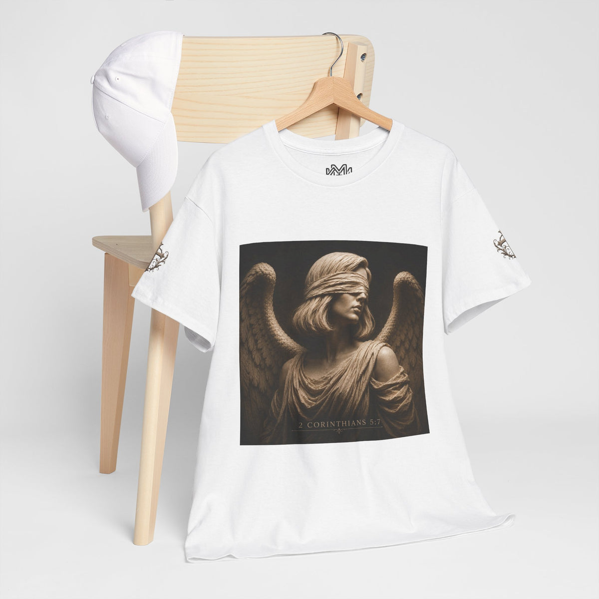 Angel Graphic Tee — "Walk by Faith, Not by Sight" Inspirational T‑Shirt
