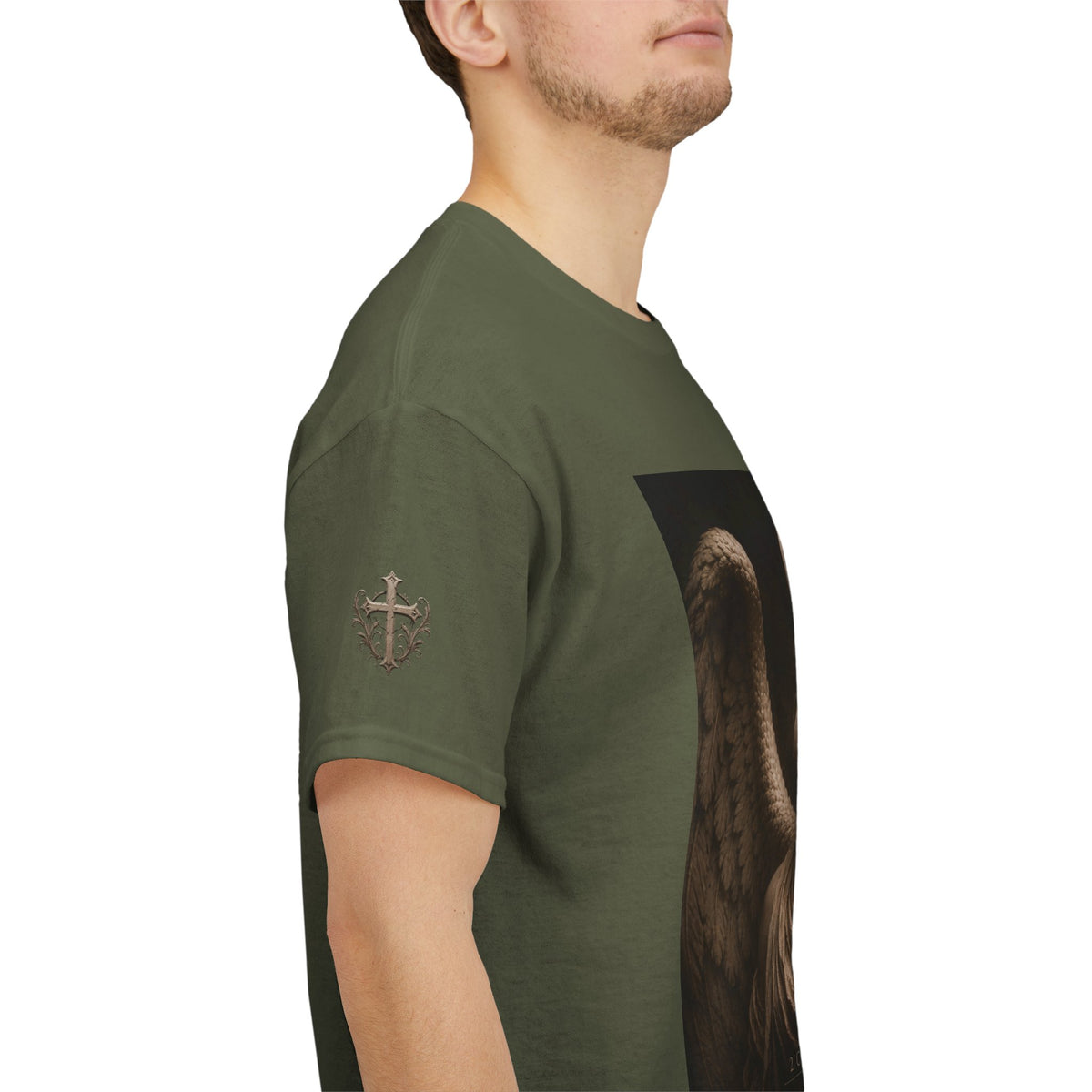 Angel Graphic Tee — "Walk by Faith, Not by Sight" Inspirational T‑Shirt