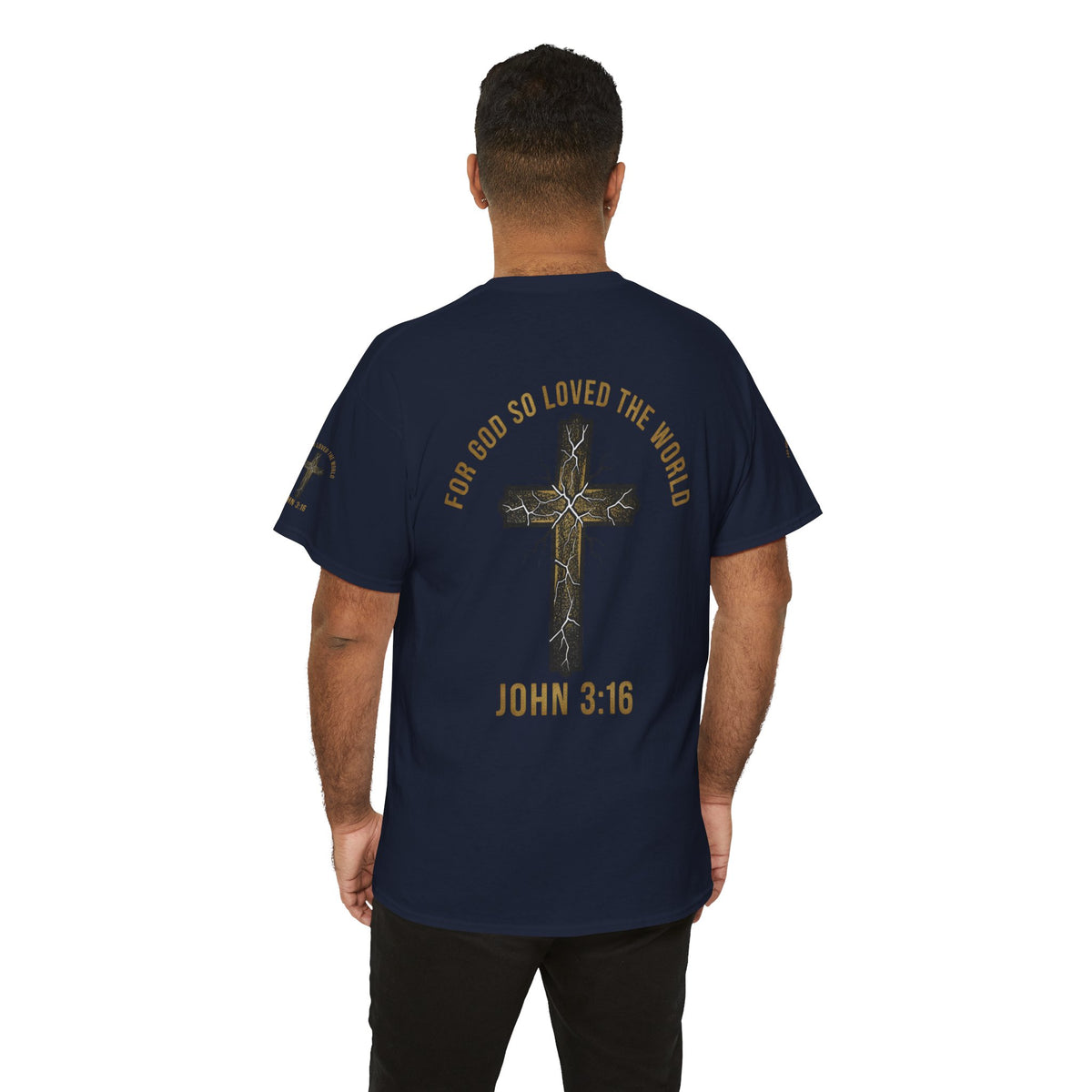 John 3:16 Cross T-Shirt — "For God So Loved the World" Christian Tee