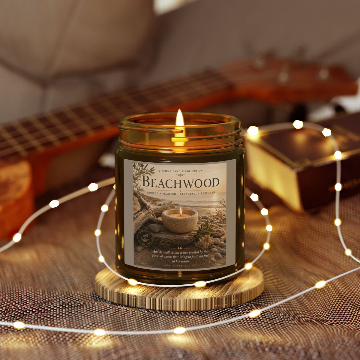 Beachwood Coconut Apricot Scented Candle (4oz, 9oz)