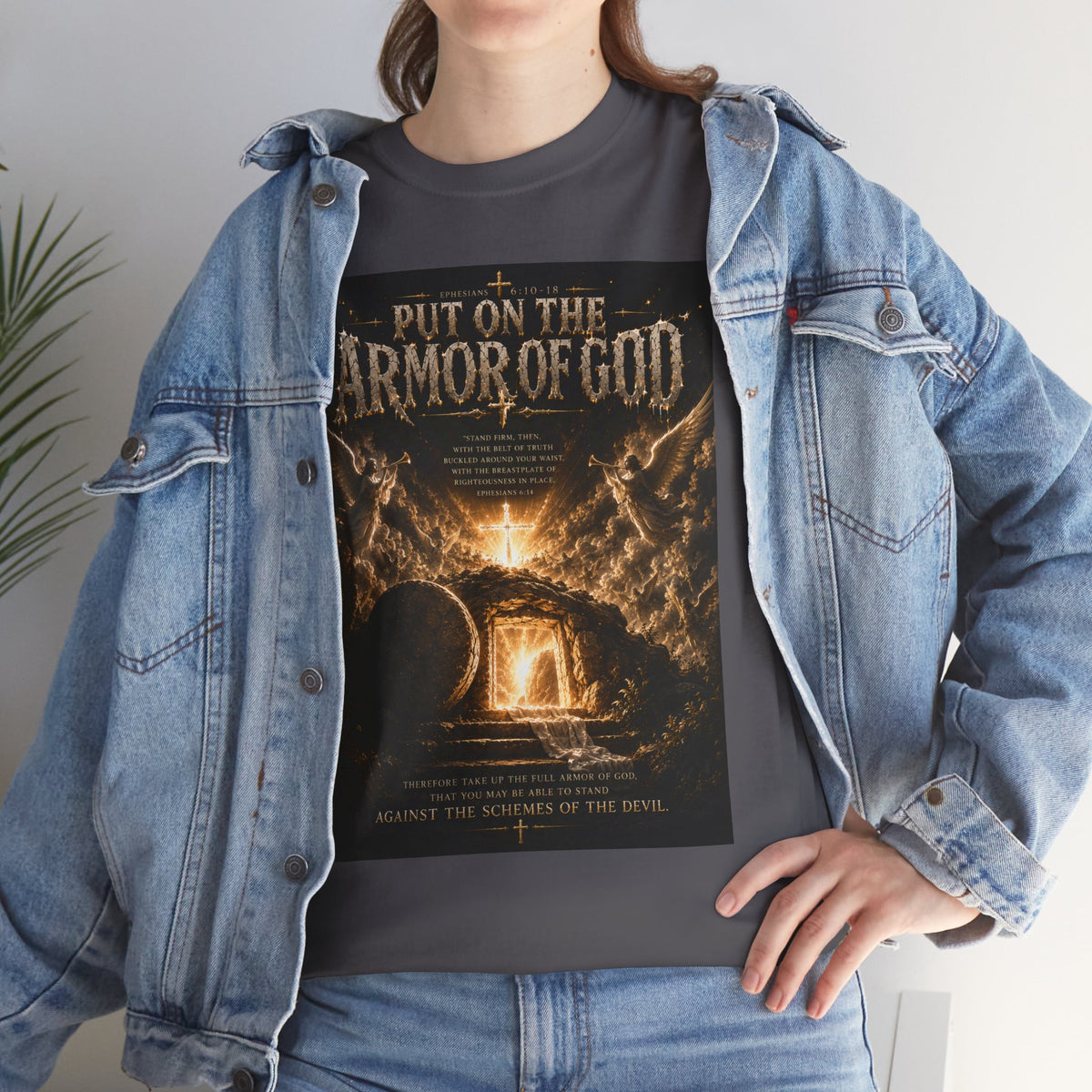 Armor of God T-Shirt — "God Is Not Done With You" Christian Faith Tee