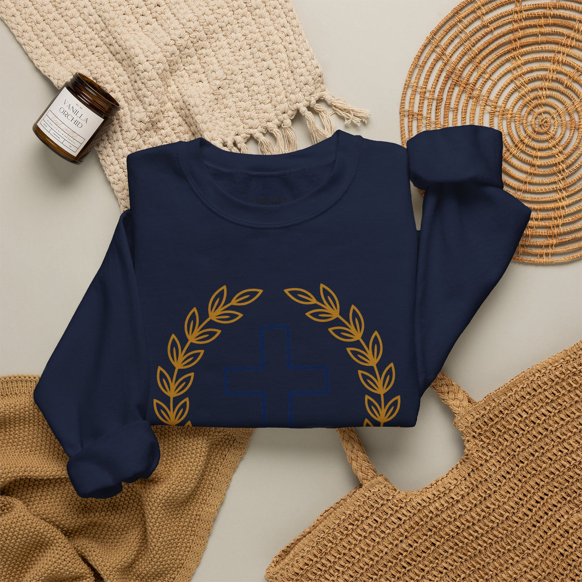 Agape Cross Crewneck Sweatshirt — Christian Faith Pullover
