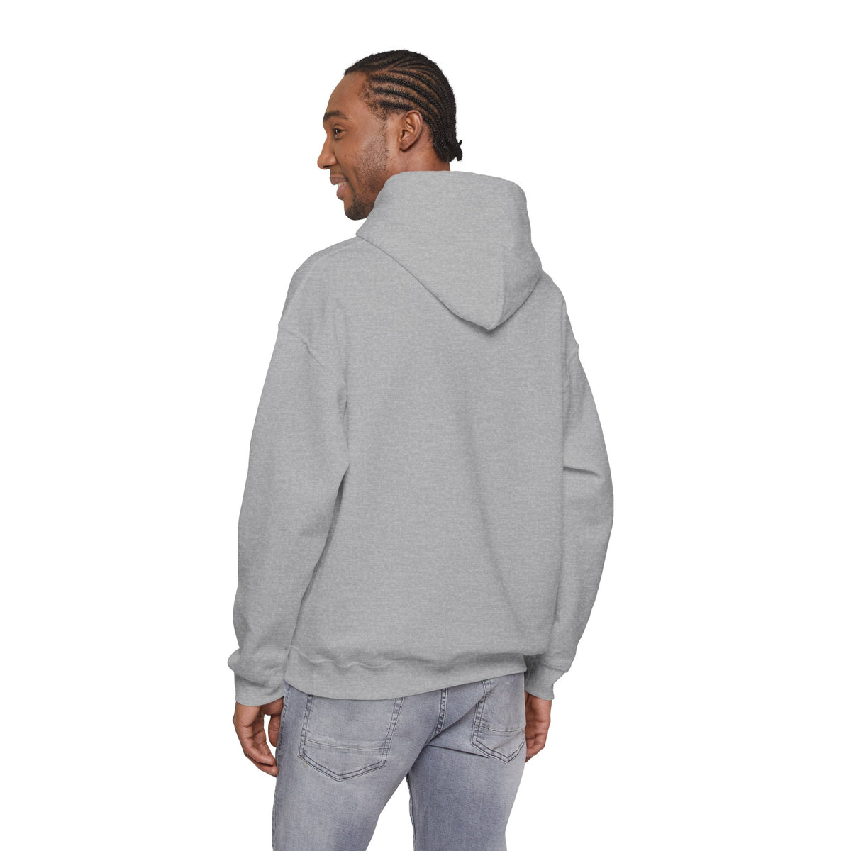 Christian Cross Hoodie - "He Renewed Me" Word Cloud Faith Sweatshirt
