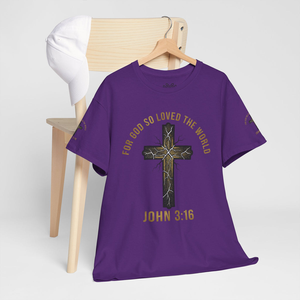 John 3:16 Cross T-Shirt — "For God So Loved the World" Christian Tee