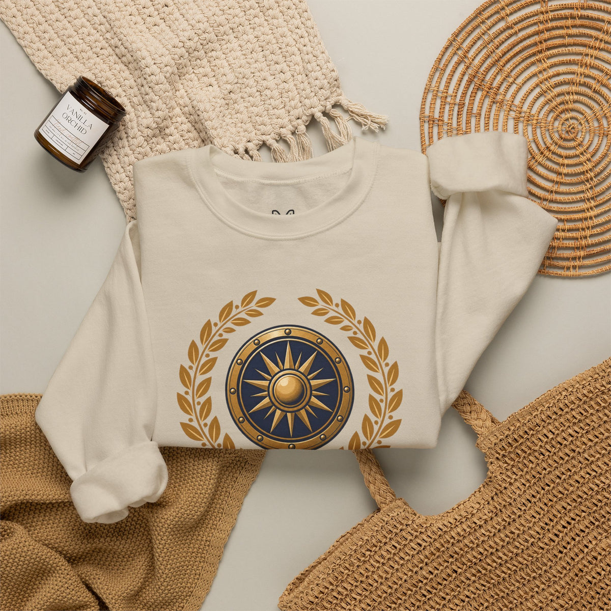 Crewneck Sweatshirt — “God Is Our Refuge and Strength” Psalm 46:1 Christian Faith Pullover