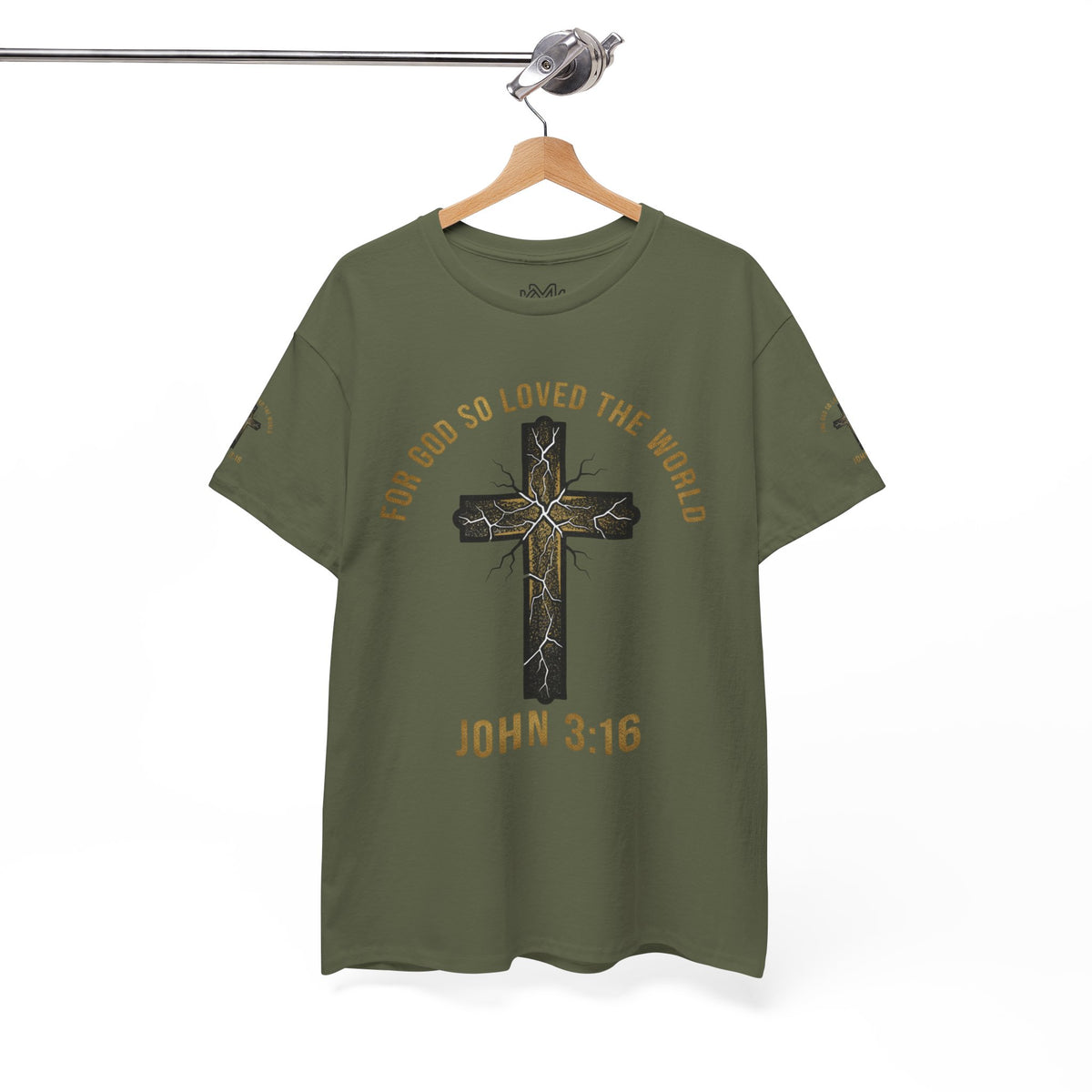 John 3:16 Cross T-Shirt — "For God So Loved the World" Christian Tee