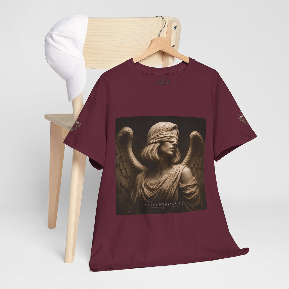 Angel Graphic Tee — "Walk by Faith, Not by Sight" Inspirational T‑Shirt
