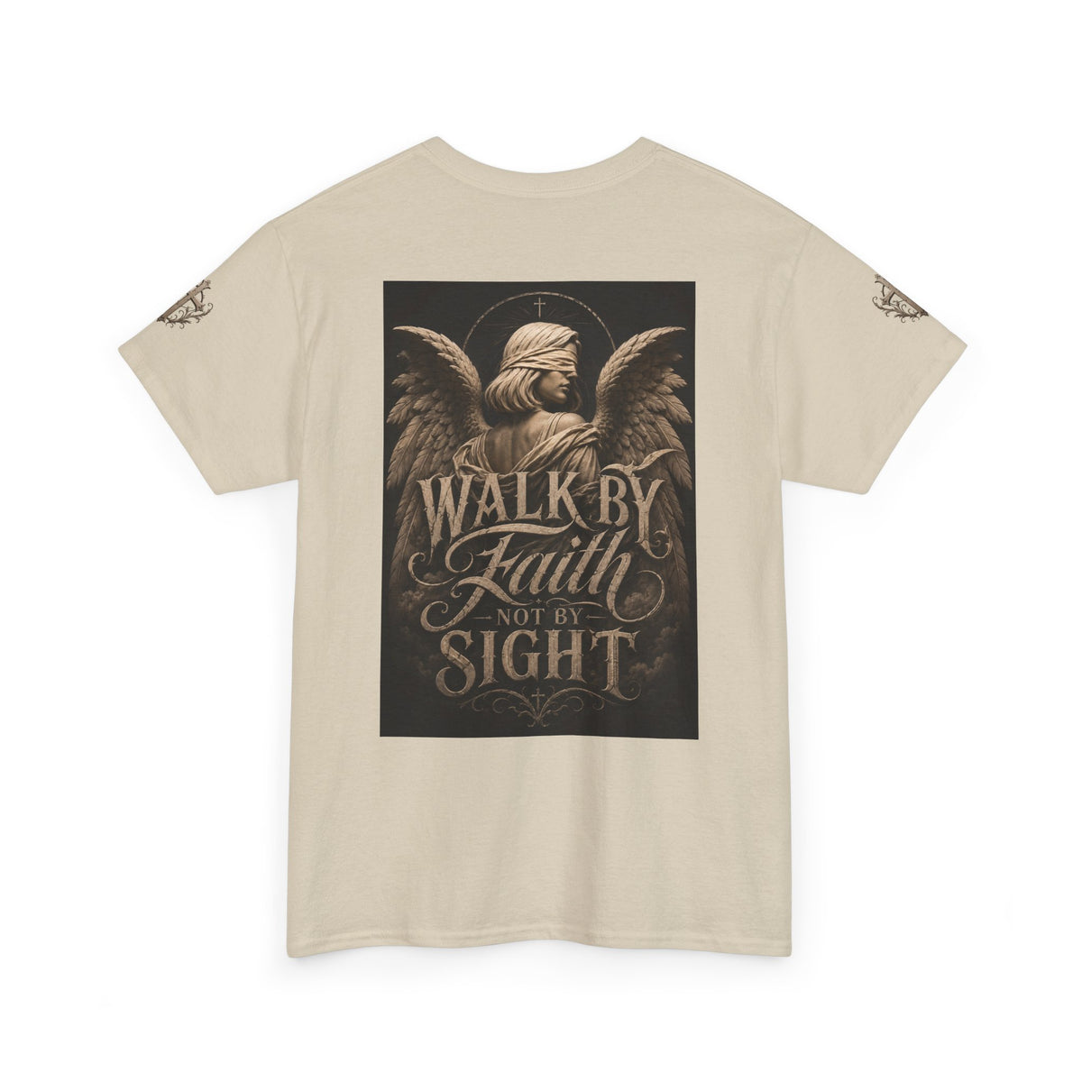 Angel Graphic Tee — "Walk by Faith, Not by Sight" Inspirational T‑Shirt